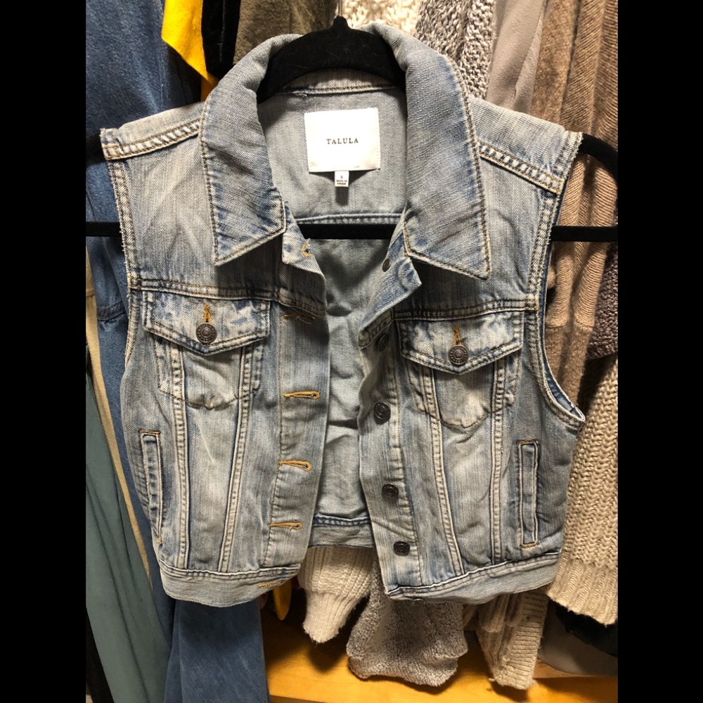 Aritzia Talula Jean vest